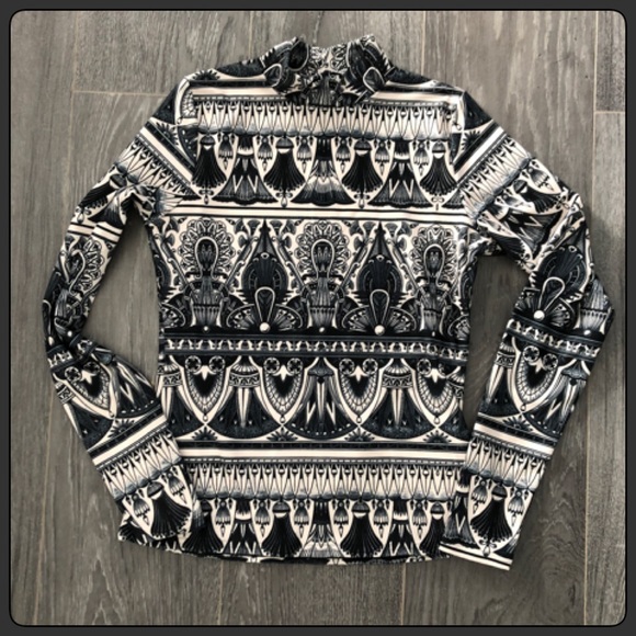 Blackmilk ART DECO HIGH NECK LONG SLEEVE TOP - LIMITED - Picture 6 of 11